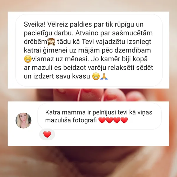 jaundzimušo fotogrāfs fotosesija atsauksmes