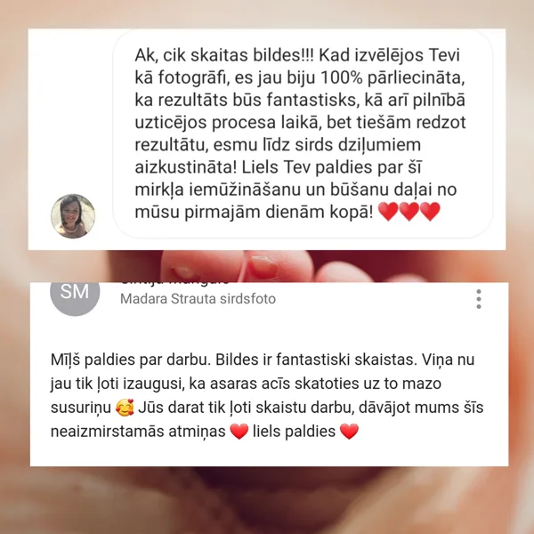 jaundzimušo fotogrāfs fotosesija atsauksmes