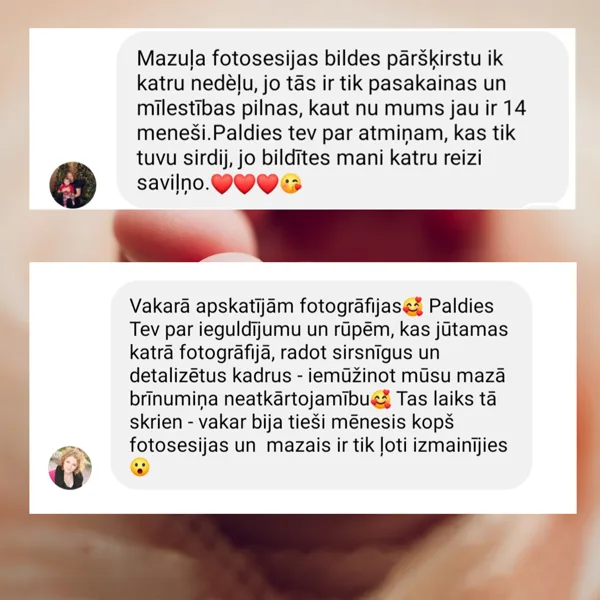 jaundzimušo fotogrāfs fotosesija atsauksmes