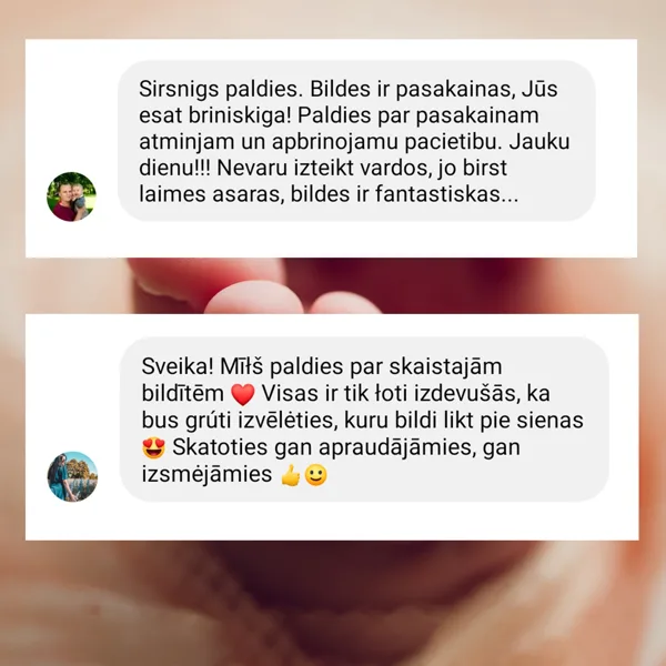 jaundzimušo fotogrāfs fotosesija atsauksmes