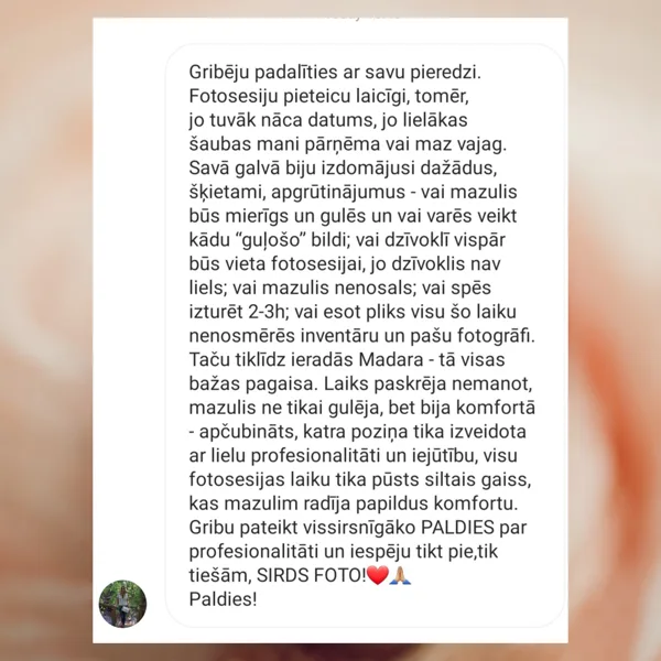 jaundzimušo fotogrāfs fotosesija atsauksmes